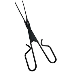 Kaminzange, klein, gebogen, 38 cm, schwarz