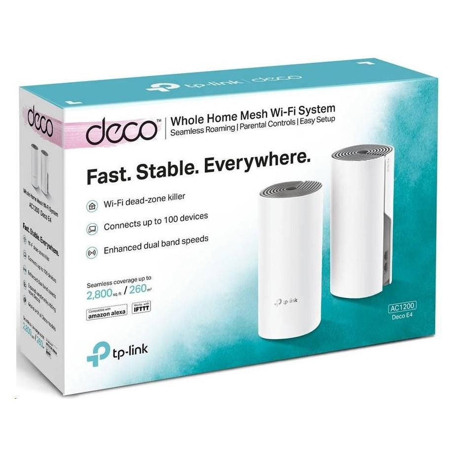 TP-Link AC1200 WHOLE-HOME MESH WI-FI SYSTEM (867 Mbit/s) (DECO E4(2-PACK))