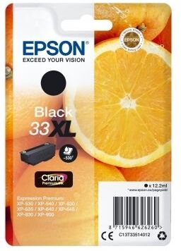 Epson 33xl Blækpatron, Sort