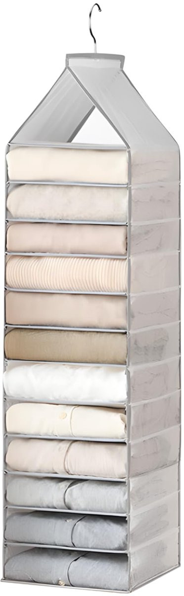 Unyqoos Opvouwbare hangende organizer met 12 vakken voor kleding en accessoires