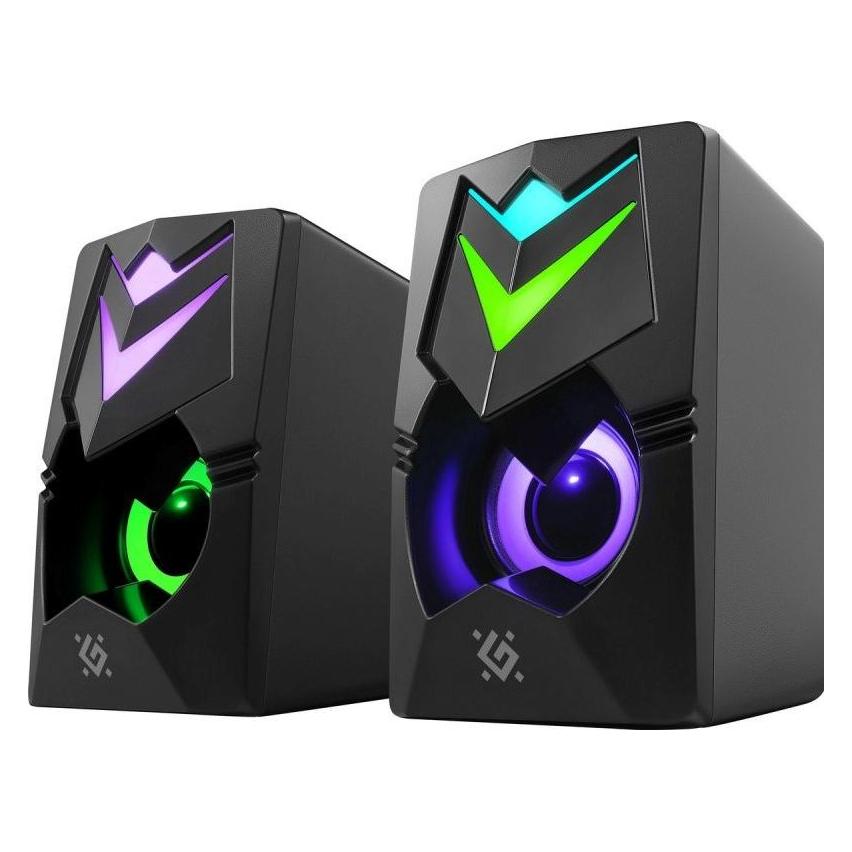 Defender Głośniki komputerowe Głośniki J4 2.0 6W USB podświetlenie LED RGB (65974)