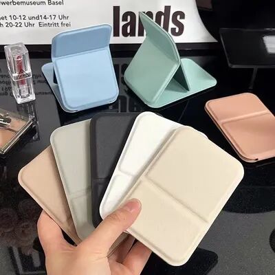 Fusion Finds Portable Makeup Mirror Foldable Makeup Mirror Compact Pocket Mirror With PU Leather Cover random Color 2pcs