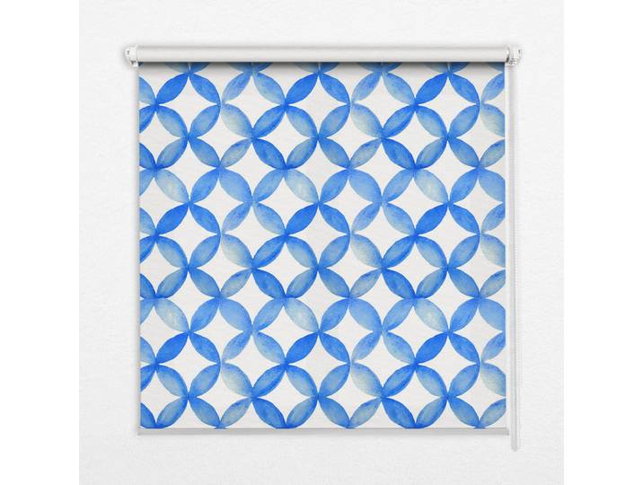 Tulup Innenrollo - Fensterrollo - Rollo - 150x140 cm - Sternmuster, Blau, Kunststoff, Rechteckig, 150x140x0.5 cm, Heimtextilien, Vorhänge, Rollos