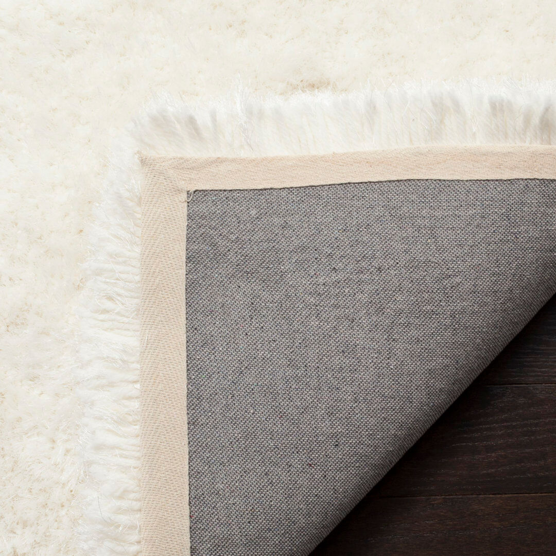Blue Elephant Handmade Tufted Ivory Area Rug Ivory Rectangle 61 x 91cm