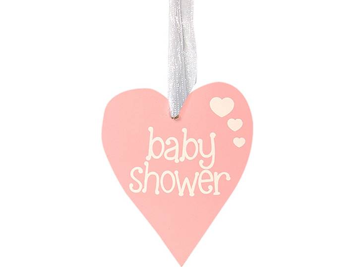 Oaktree - Houten hart Baby Shower Roze