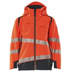 Kinder Hi-Vis Hardshell-Regenjacke "ACCELERATE SAFE" - 152 - rot/schwarzblau