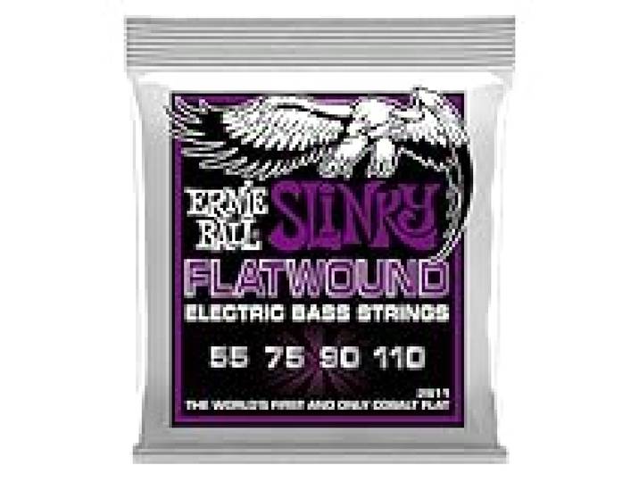 Ernie Ball Power Slinky Cordes à filet plat, pour basse électrique, calibre 55-110
