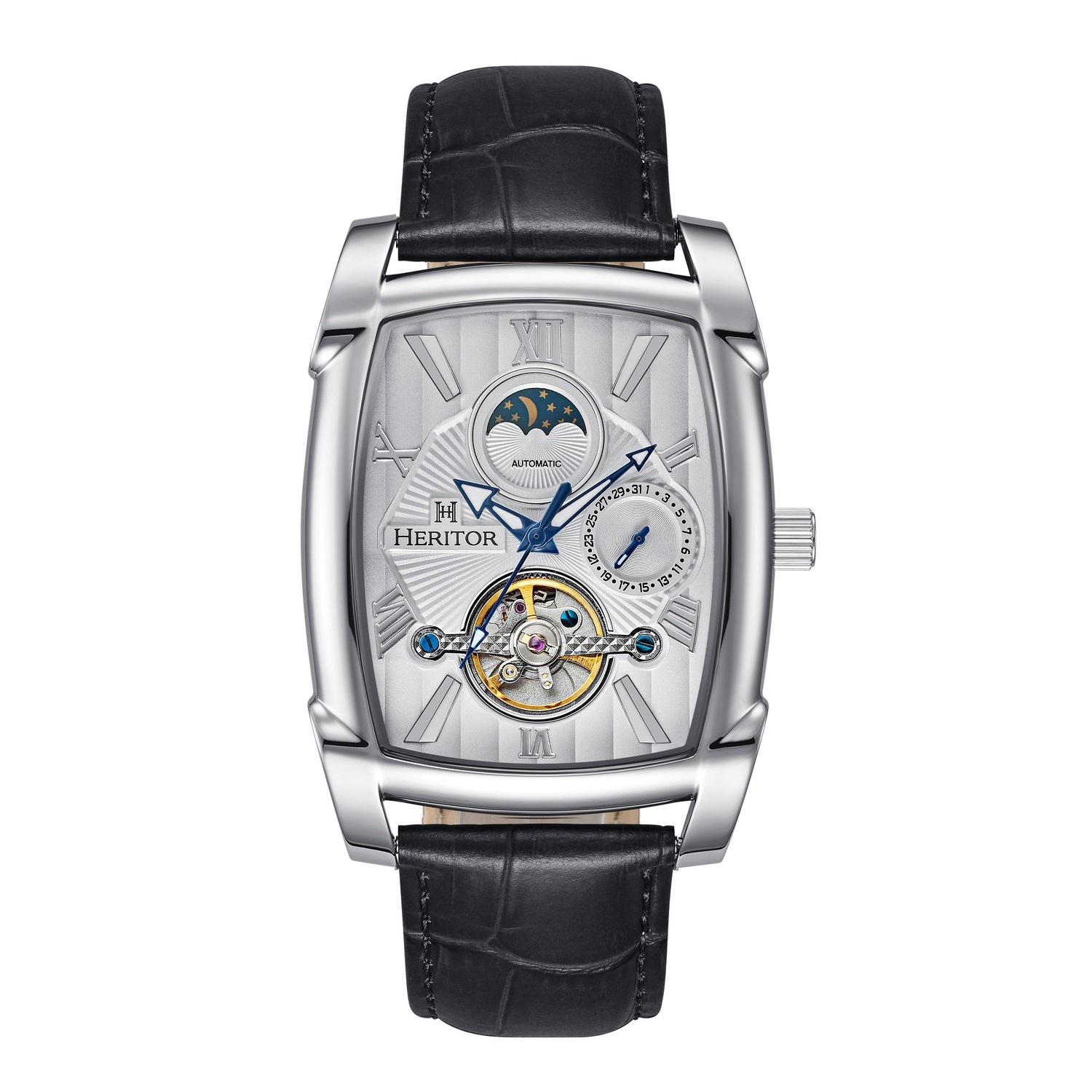Heritor Automatic Valentin leren band horloge met datum