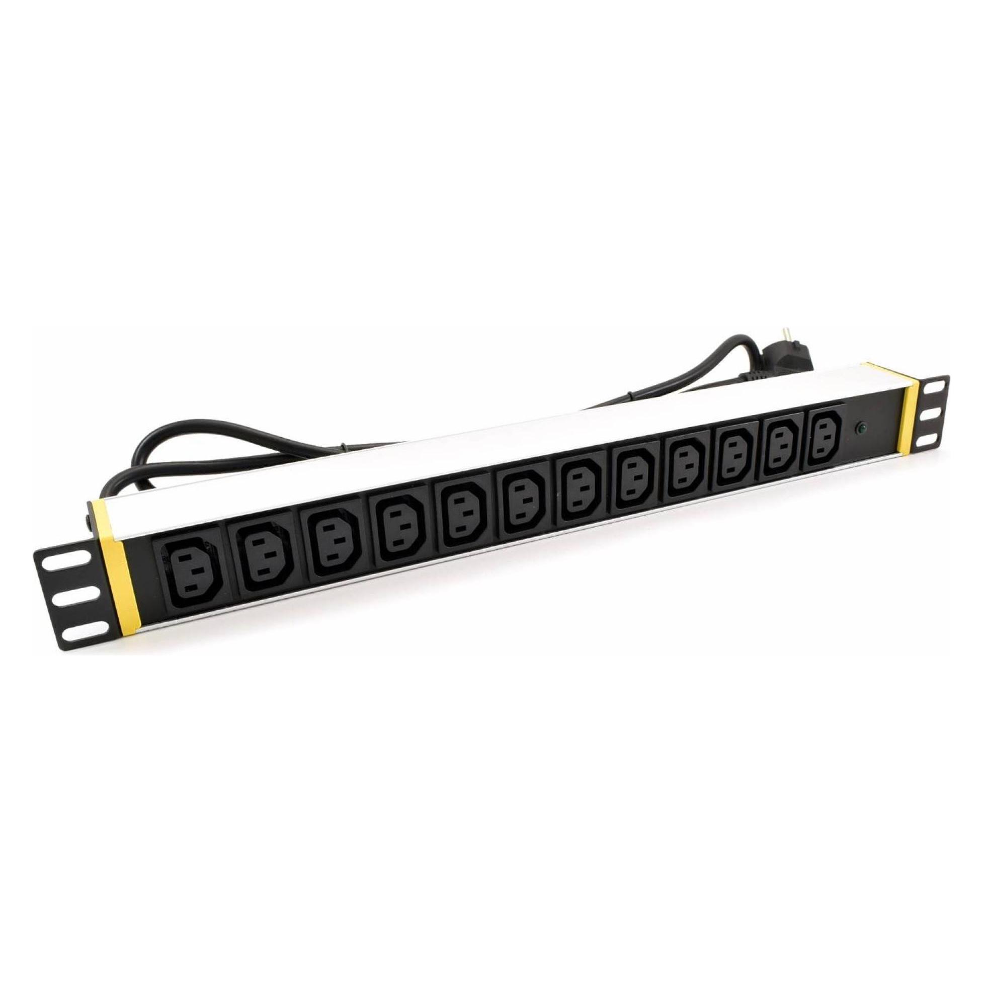 OEM 19" PDU Panel 12-port(C13) EU plug PDU12C13ASP (12x) (PDU12C13ASP)