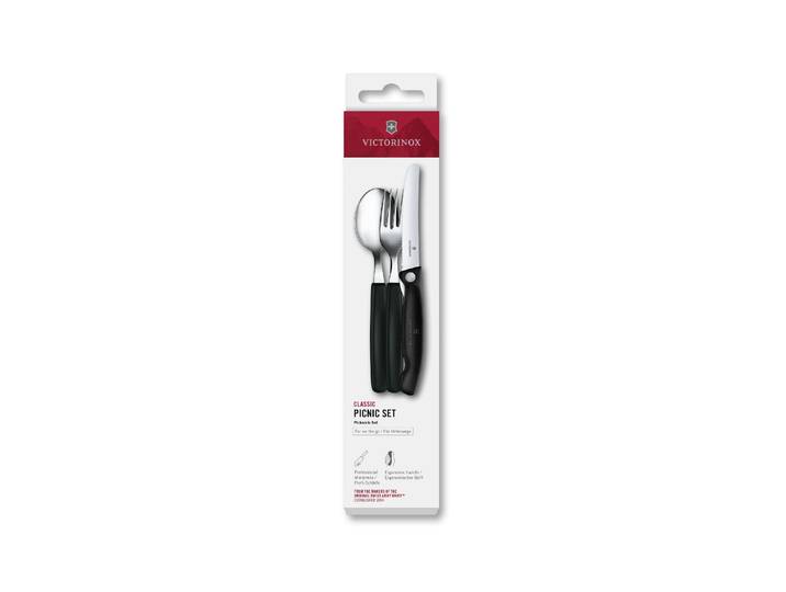 Besteck-Set VICTORINOX Classic , schwarz, Stahl, Essbesteck-Sets, Besteck-Set