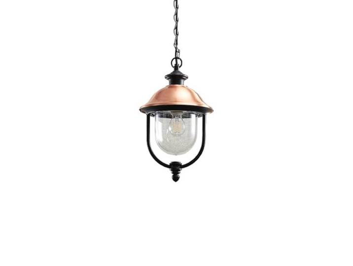 Lindby Hängelampe außen in schwarz, kupfer, Pendelleuchte aussen Outdoor Lampe hängend IP44 Spritzwassergeschützt, E27, Vintage, aus Aluminium, Kupfer für Balkon, Terrasse