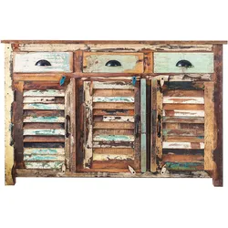 riess-ambiente Sideboard JAKARTA - 125cm recyceltes Massivholz aus Fischerbooten