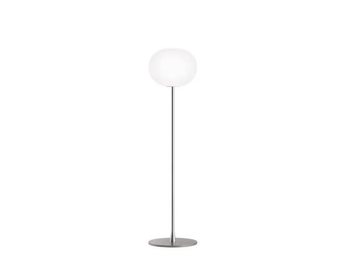 Flos Lampadaire Glo-ball F1 Verre opale blanc - pied argent mat