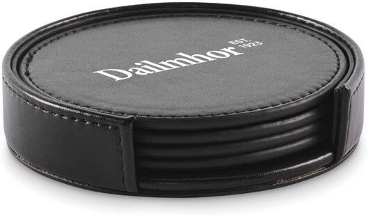 POSA SET Lot de 4 sous-verres en PU noir