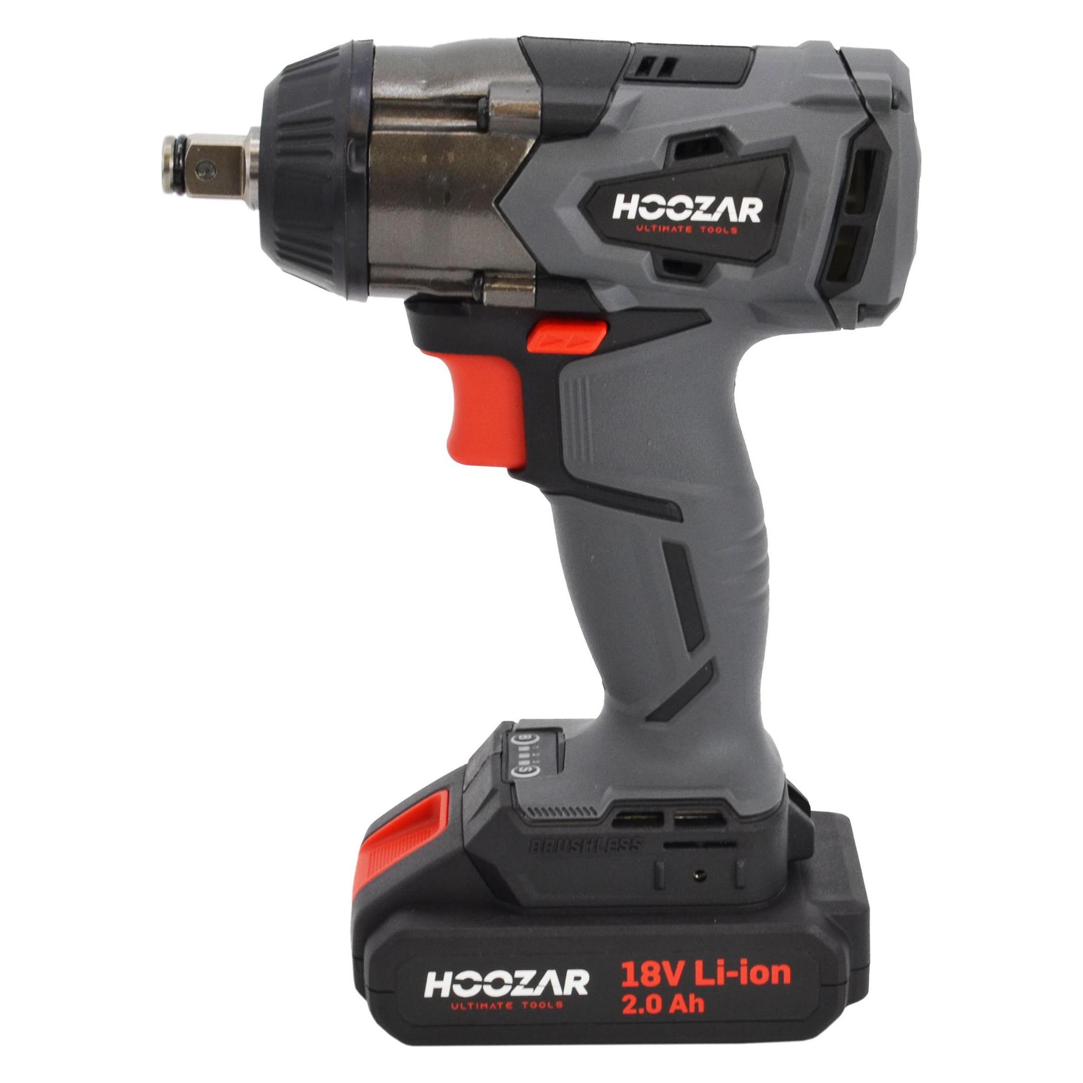 Hoozar KLUCZ UDAROWY BEZSZCZOTKOWY 1/2" 18V 1x2.0Ah 350 N.m. IW10BL (Schlagschrauber) (AW06140)