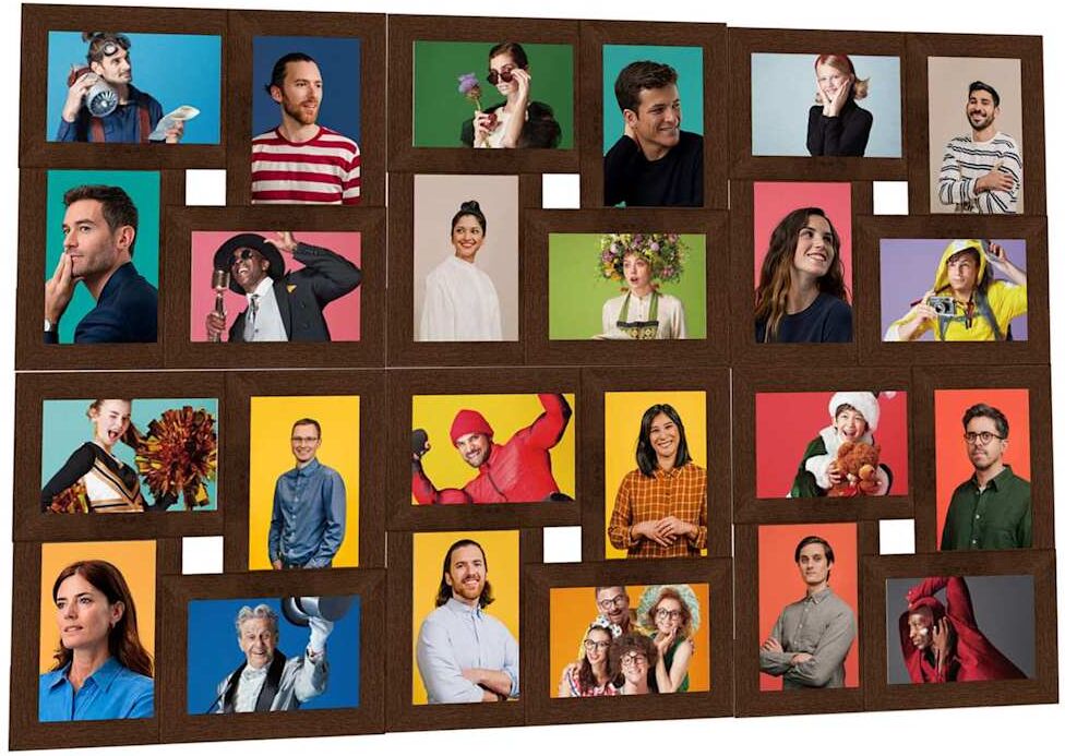 vidaXL Collage de cadres photo de photo 24x(10x15 cm) Marron foncé MDF