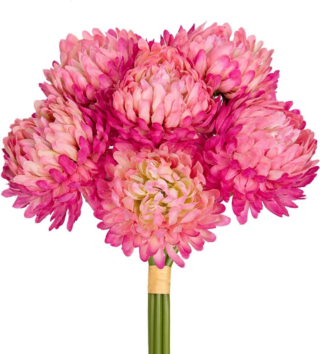 Paars Kunstmatig Chrysanten Boeket van Zijden Bloemen voor Woondecoratie - 23 cm