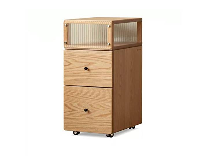 YCCHAH Bett mit Stauraum Startseite Multifunktionaler Nachttisch Schlafzimmer Ultraschmaler Schrank Doppelschublade Wohnzimmer Sofa Beistelltisch Desktop