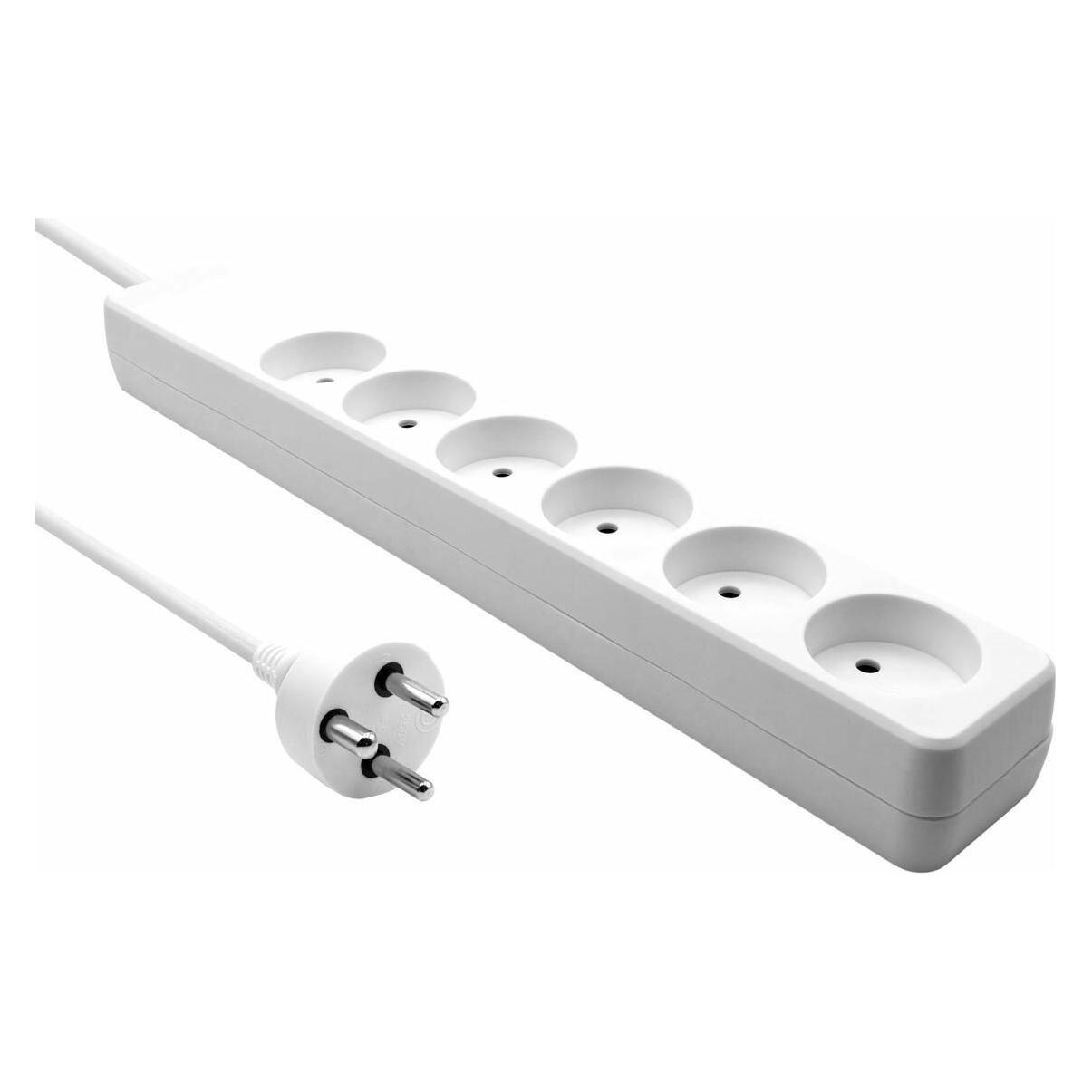 MicroConnect Danish Power Strip 6-way (6x, Typ 23, 3 m) (MC-GRU0603DKW)