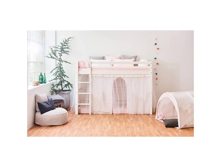 home24 Halfhoog bed II 90 x 200 cm wit