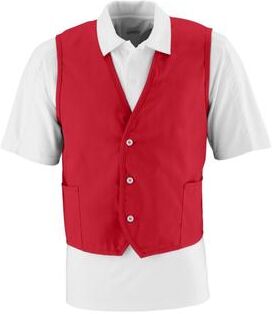 Augusta Sportswear 2145 Vest in Red size Large   Cotton/Polyester Blend