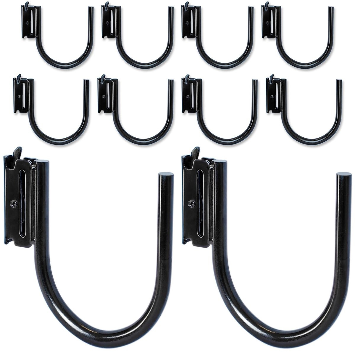 E-Track J-haken - 10 stuks zware stalen haken voor vrachtwagen en garage
