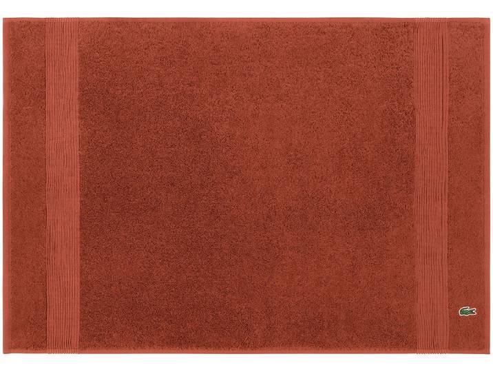 Badematte LACOSTE LLECROCO , braun (terrebattue), H:3mm, Baumwolle, Badematten, Badematte, mit Label-Applikationen