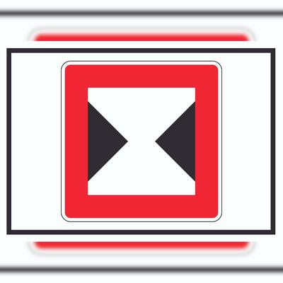 HB-Druck Begrenzte Fahrwasserbreite Durchfahrtsbreite begrenzt Symbol A4 (210x297mm)