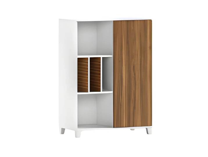 JVmoebel Stauraumschrank Moderner Stauraumschrank aus Holz in Weiß mit offenen Fächern Made in Europa