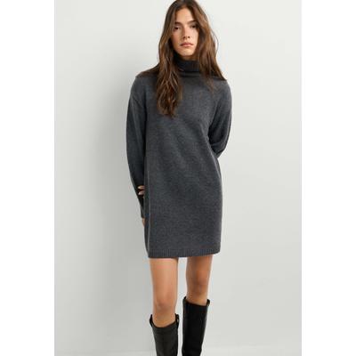 Maxikleid PEPE JEANS "Kleid ARIKA DRESS", Damen, Gr. S, Normalgrößen, grau (dunkelgrau marl), 40% Polyester, 35% Acryl, 25% Wolle, Kleider Maxikleid
