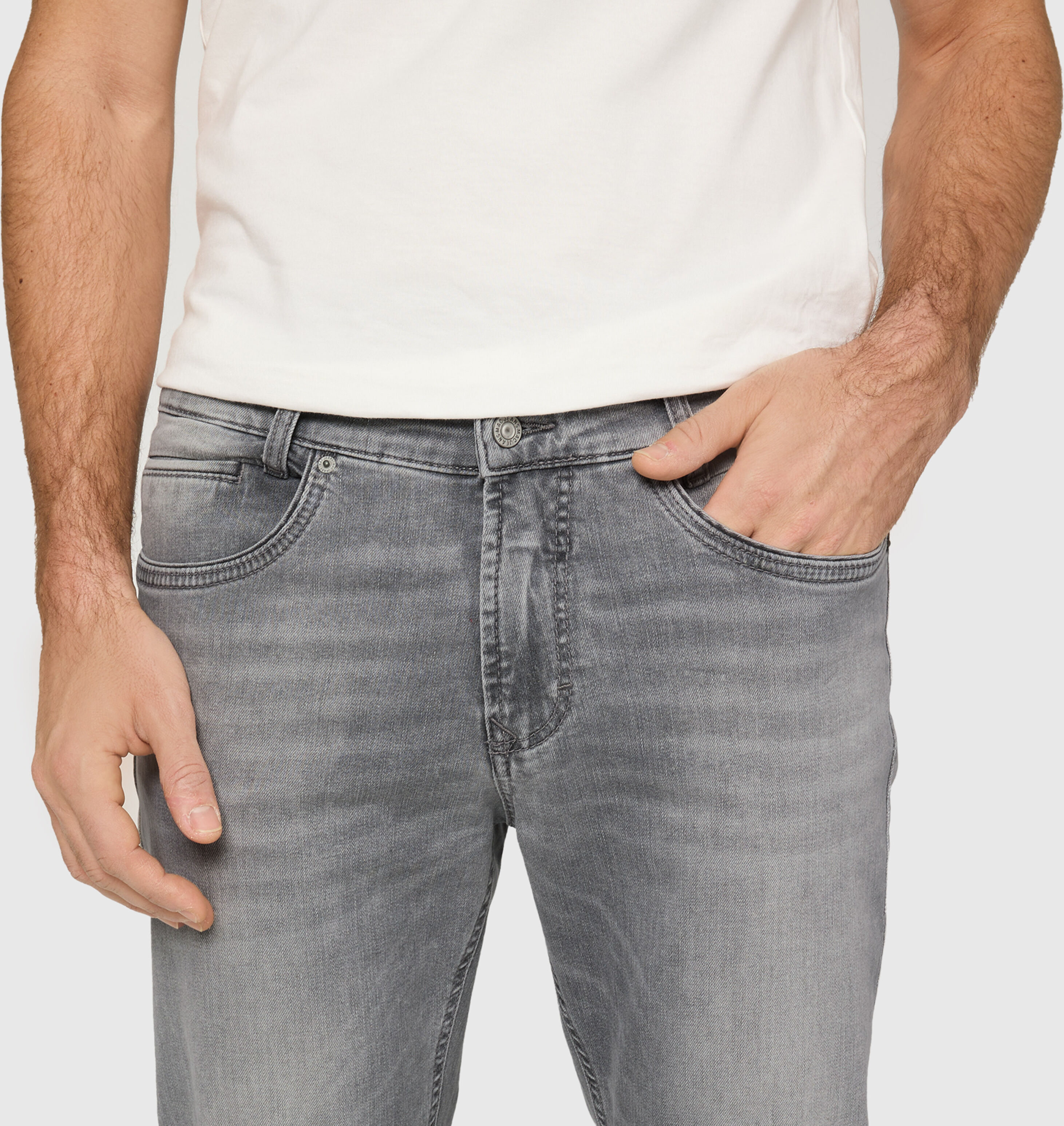 Straight-Jeans MAC "Arne Pipe", Herren, Gr. 36, Länge 32, grau (authentic summer grau), Denim/Jeans, Obermaterial: 93% Baumwolle, 5% Elastomultiester, 2% Elasthan, Jeans Straight-Jeans authentic summer grau 36, Länge 32