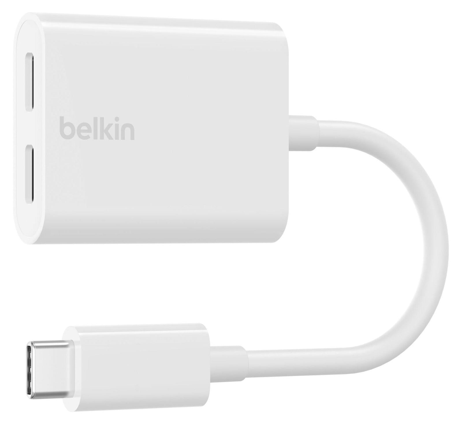 Belkin RockStar USB-C audio- en oplaadadapter, wit - F7U081btWH