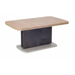 FUNKTIONSTISCH ausziehbar Caterina 110(145+180) x 63 x 53-72 Wohnzimmertisch Wildeiche/Beton