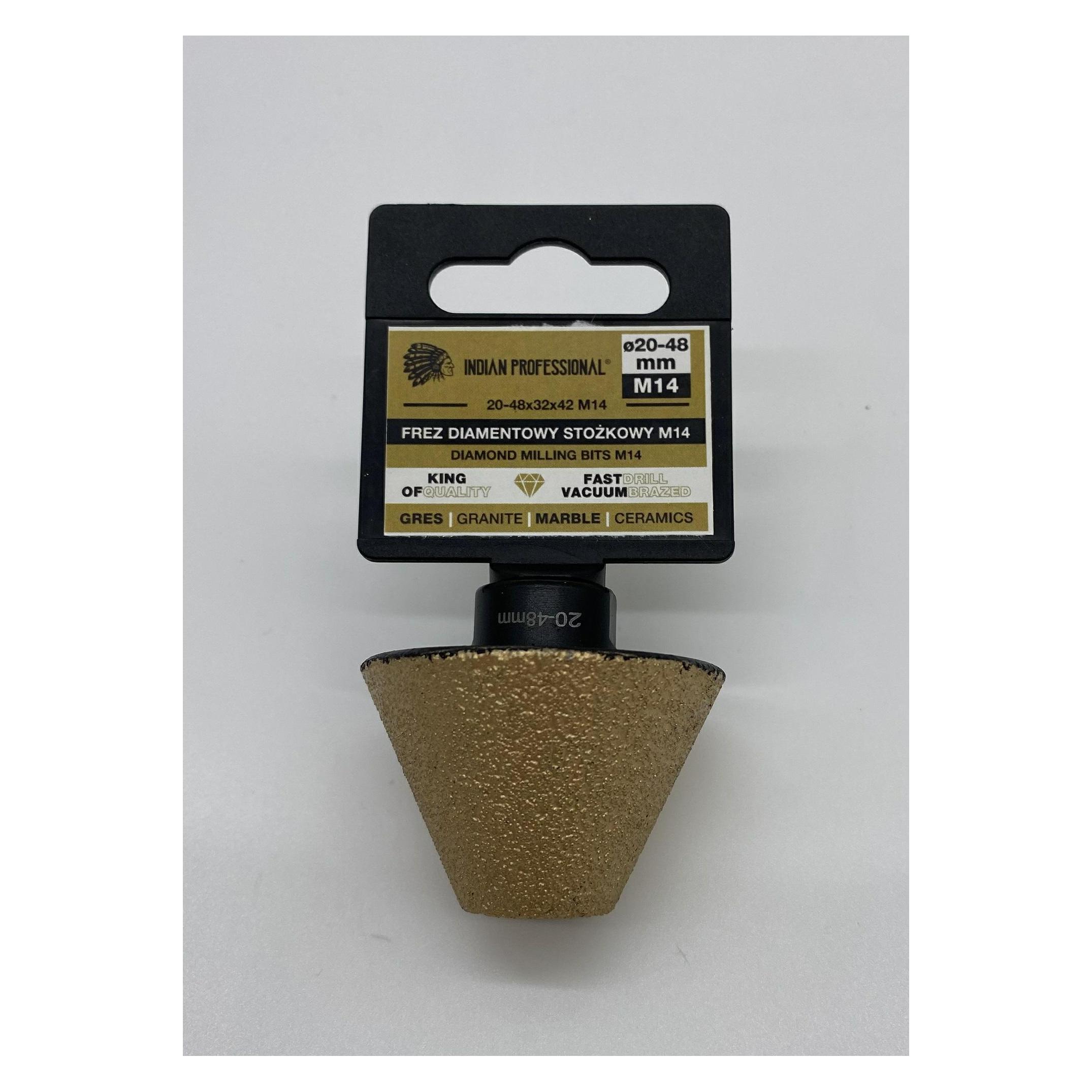 Indian Professional FREZ DIAMENTOWY STOŻKOWY M14 20-48mm / (IP7726)