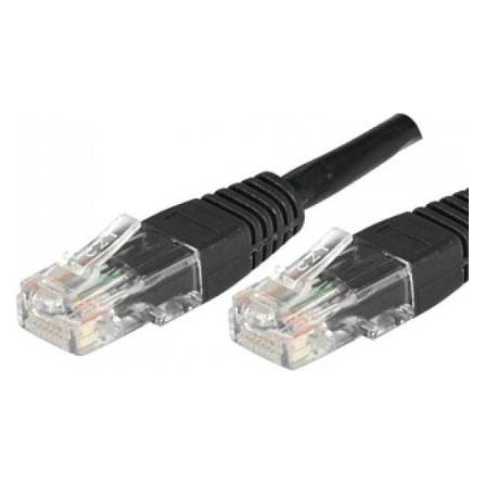 Exertis Connect Patchkabel U/UTP, ungeschirmt, CAT.5e, schwarz, 2,0m Patchkabel mit besonders schmalem Knickschutz (U/UTP, CAT5e, 2 m) (853954)