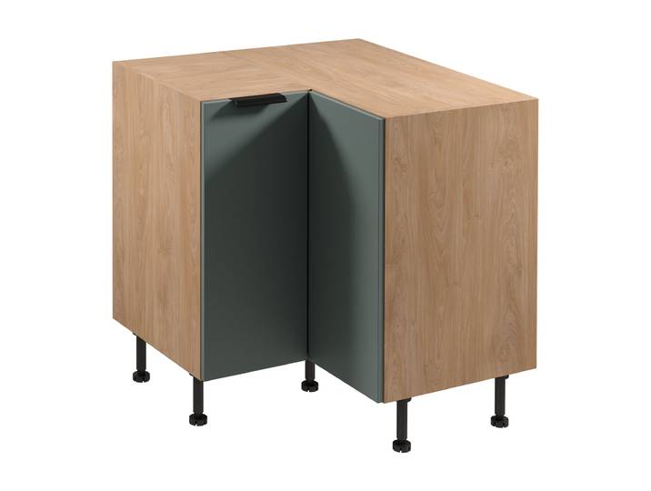 Eckunterschrank – Livaro – D90N Grün / Sonoma Eiche