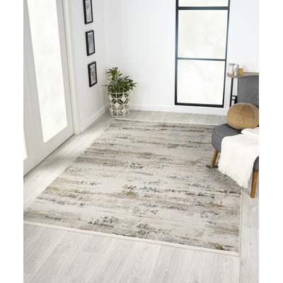 Teppich "Esme 1", grau (hellgrau, cream), B:160cm H:8mm L:230cm, Polyester, MYFLAIR MÖBEL & ACCESSOIRES, Teppiche, Teppich, Kurzflor, Vintage Look, besonders weich durch Microfaser