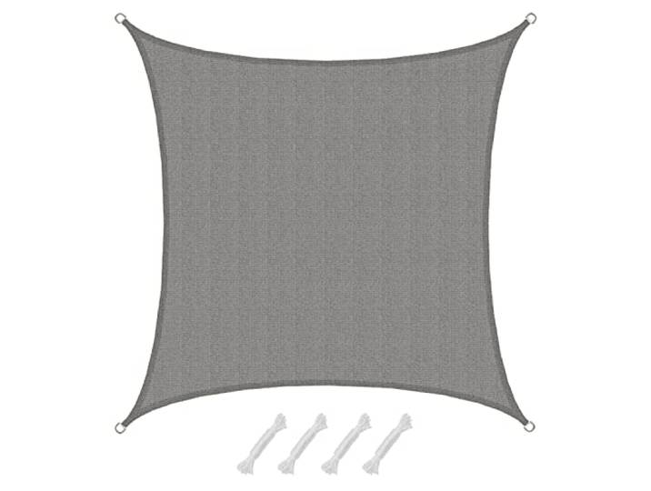 AMANKA 90% UV Schutz: Sonnensegel Viereckig 4x4 - Wasserdurchlässig & Atmungsaktiv - Viereck Pergola Trampolin Sonnenschutz Carport Whirlpool Sonnendach Pool, Grau