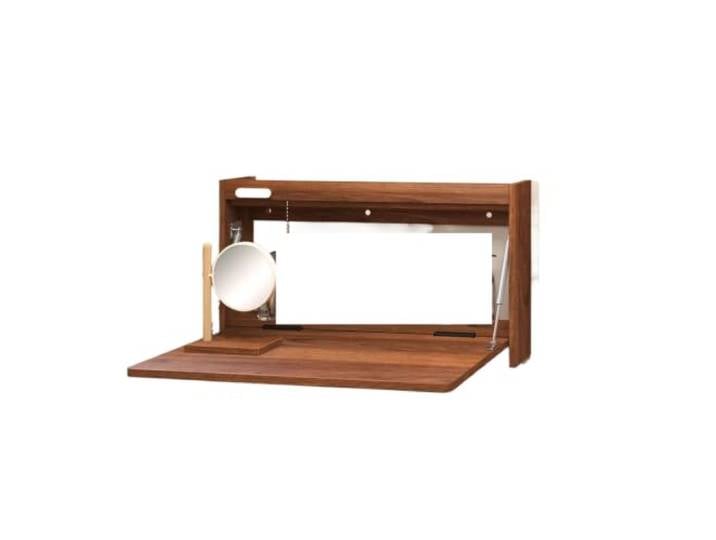 LTYKNGH Klapptisch Wand Wandmontierter Klapptisch Versteckter Schminktisch, platzsparend, multifunktional, for Schminken und Schreiben(Walnuts--large)