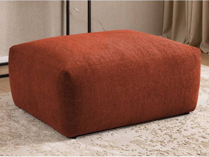 Repose-pieds en tissu structuré 102x76x42 cm