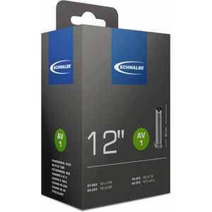 Schwalbe Fahrradschlauch AV1, 12 Zoll, 40mm AV-Ventil, Kinderräder, Reifenbreite 47-62mm
