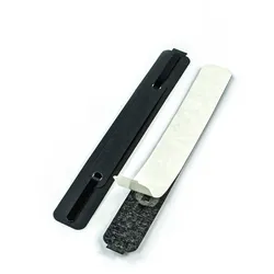 250 100 Stück Abheftmechanik 3-teilig selbstklebend in Schwarz, Abheftstreifen Heftzungen zum Kleben Grundplatte 150 x 20 mm - Selbstklebende Heftstreifen für Mappen, Ordner, Hefte und Akten,