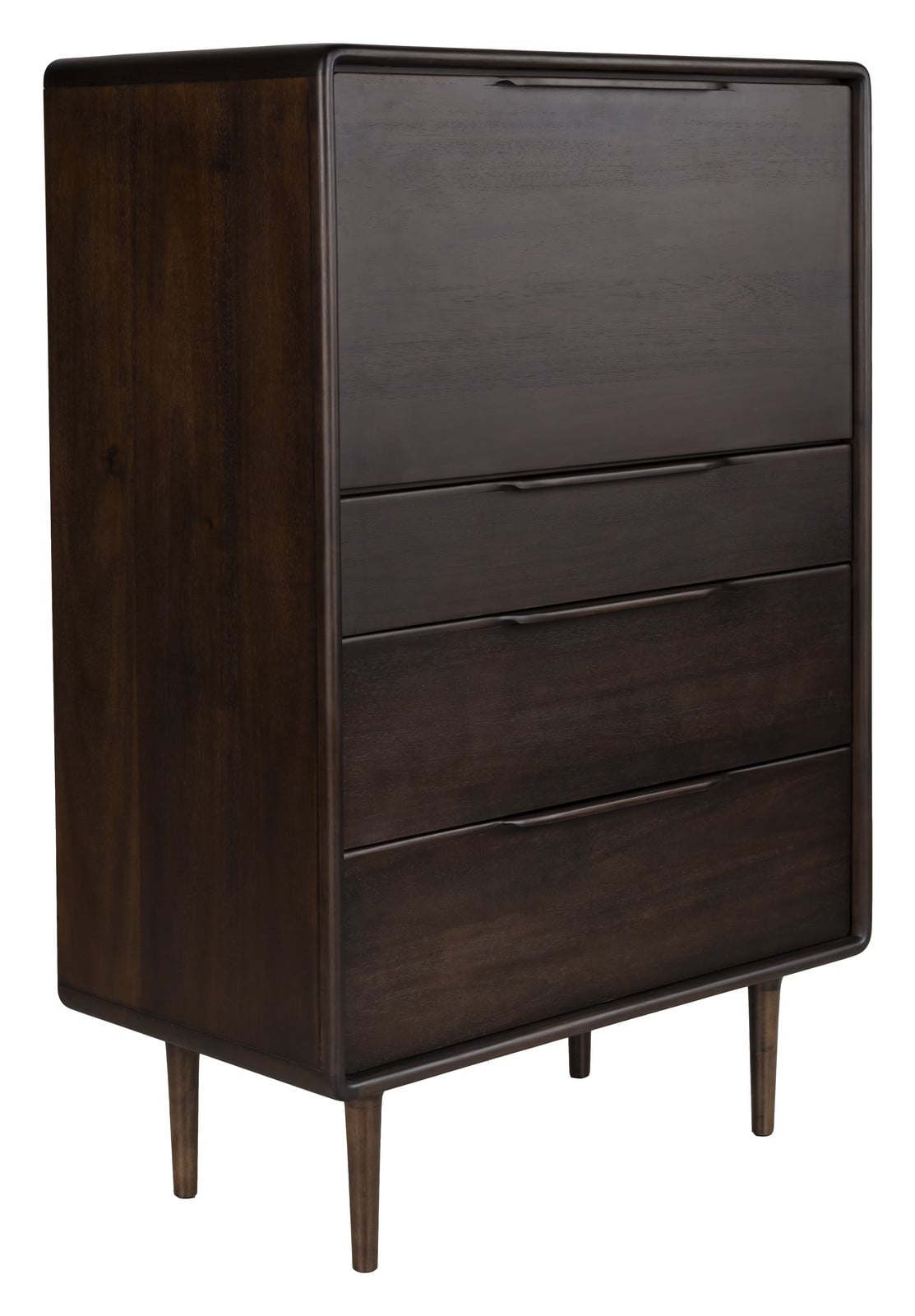 Dutchbone Opbergkast Elroy van Acaciahout, Walnoot, B: 80 cm, H: 120 cm