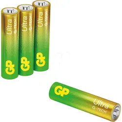 GP U4 AAA - Ultra, Alkaline Batterie, AAA (Micro), 4er-Pack