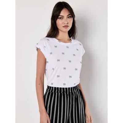 T-Shirt APRICOT "T-shirt", Damen, Gr. M (38), schwarz, gewebt, Obermaterial: 100% Baumwolle CO., bedruckt, Normale Länge, Tops T-Shirt