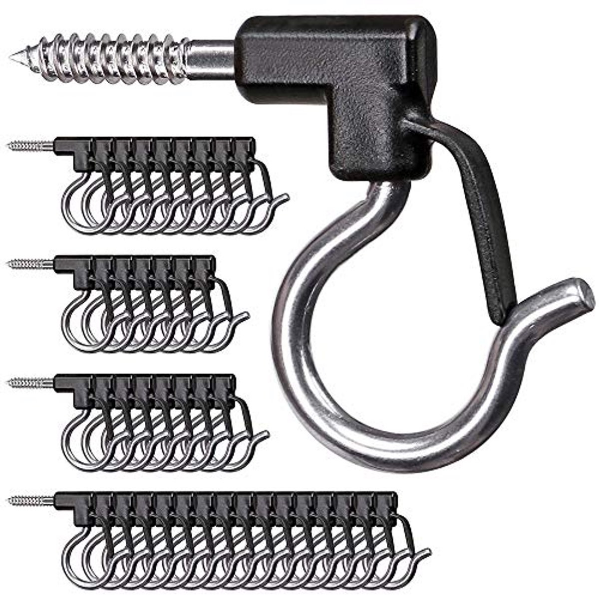 Roestvrijstalen Q-Hanger haken voor verlichting en decoratie - 40 stuks