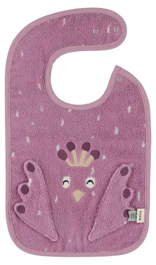 Trixie Babylapje Mrs. Peacock - Vrolijke slabber voor kinderen