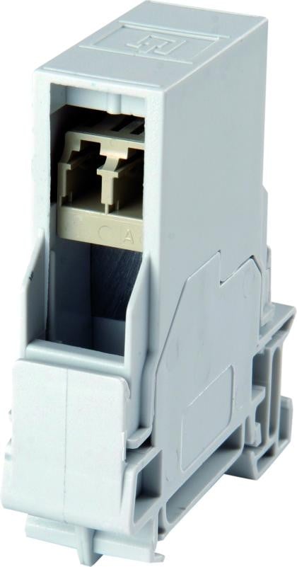 Telegärtner STX bevestigingsrailconnector met LC-duplex vezeloptische connector
