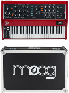 Moog Geddy Lee Minimoog Case Bundle Rouge satiné
