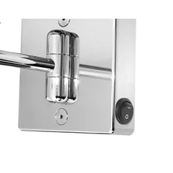 Koh-I-Noor QUADROLOLED HOTEL Direkter Stromanschluss. Einfacher Arm 20x20x31, Chrom, H60/1KK3 H60/1KK3